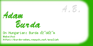 adam burda business card